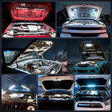 Under Hood Light Strip 21 LED Waterproof Underhood Work Lights with On/Off Switch Blade Fuse Engine Bay Repair Lamp White 12V for Car Truck SUV