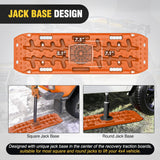 Off Road Traction Boards 4x4 Truck Jeep Recovery Tracks Mats Gear | Heavy Duty Tire Recovery Boards Mounting Kit With Round and Square Jack Lift Base for Truck Jeep SUV Mud Sand Dunes Snow