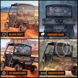 Rear Window, Clear Polycarbonate UTV Windshield Scratch Resistant For Can-Am Defender HD5 HD8 HD10 MAX 2016 2017 2018 2019 2020 2021 2022 2023 2024
