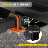 Trailer Hitch Tightener for 2 Inch Trailers Hitches Mount Anti Rattle Heavy Duty Steel with Rubber Cover Orange U Bolt Glossy Coating Plate Electrophoresis Anti-Rust Triple Protective