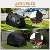 Riding Lawn Mower Cover 76 Inch, Waterproof Lawn Mower Cover | Fits Mowers up to 76 InchL x 48 InchW x 47 InchH, 420D Heavy Duty Fabric, All-weather & UV Protection