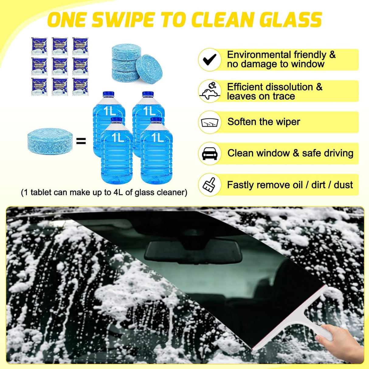 Automotive Tools 52PCS Car Detailing Kit Auto Cleaning Tools Wash Set with Storage Carry Bag Home Use for Interior Exterior Deep Clean Polish Car Care Windshield Dashboard Seat Air Vents Wheels Tires, Yellow