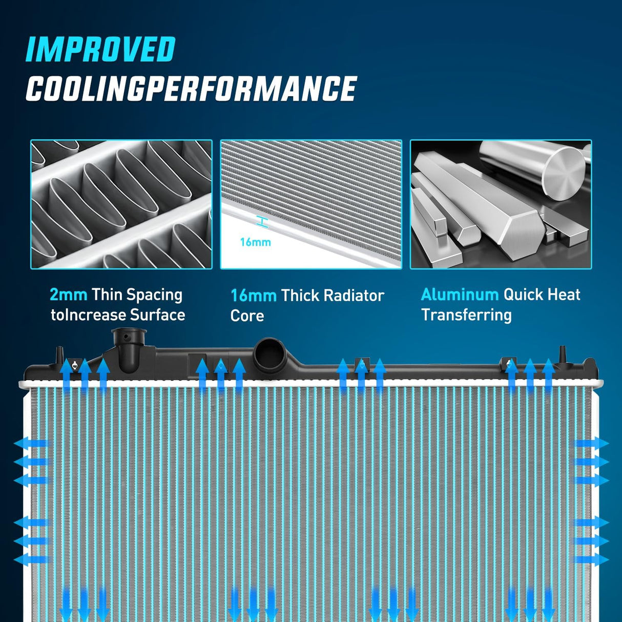 Radiator for Subaru Forester 2009 2010 2011 2012 2013,Crosstrek 2016-2017, Impreza 2008-2011, Legacy 2005-2010, Outback 2005-2009 H4 2.0L 2.5L, Automatic Trans