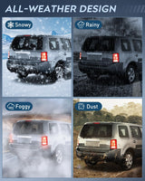 Taillight Assembly Compatible with 2009 2010 2011 2012 2013 2014 2015 Honda Pilot Red Clear Tail Lights Rear Lamp Replacement OE Style Passenger Side w/Bulbs