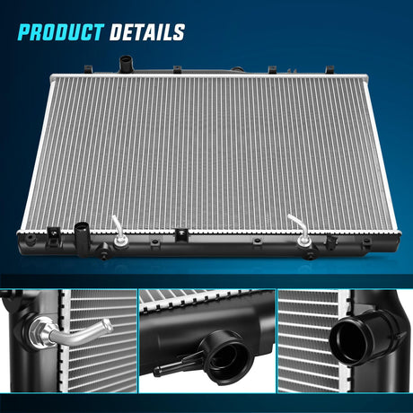 Radiator for Acura MDX V6 3.5L 2003 2004 2005 2006, Honda Pilot V6 3.5L 2005-2008 Automatic Transmission, Engine Coolant Radiator Replace# 19010RDJA51, 19010RDJA52