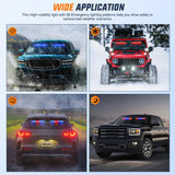 162 LED Traffic Advisor Strobe Light Bar 2-in-1 Red Blue Emergency Warning Hazard Lights with Controller 4 Switchable Color 36 Flash Pattern for Trucks Cars Tow Plow Construction Vehicles