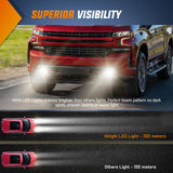 Fog Light Assembly Compatible with 2019 2020 2021 2022 2023 Chevrolet Silverado 1500 2020-2023 Chevy Silverado 2500HD 3500HD Smoke Lens Driver and Passenger Side