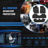TPE Floor Mats for Toyota Highlander (Not for Hybrid) 2008 2009 2010 2011 2012 2013 All Weather Custom Fit Heavy Duty Floor Liners