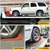 Tire Skates 4Pack – Rollback Tow Truck & Flatbed Carrier Accessories, Low Friction Skids for Locked Wheel Towing & Disabled Vehicle Recovery, 4000 lbs, Orange