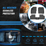 TPE Floor Mats for Ford Focus 2012 2013 2014 2015 2016 2017 2018, All Weather Custom Fit Heavy Duty Floor Liners