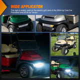 Golf Cart LED Headlight with Bumper Turn Signals Running Lights High Brightness Waterproof Plug and Play 12V for 2004-Up Club Car Precedent Electric Carts