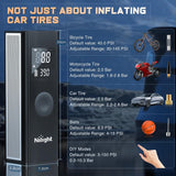 Tire Inflator Air Compressor Pump Cordless Battery Powered Nilight