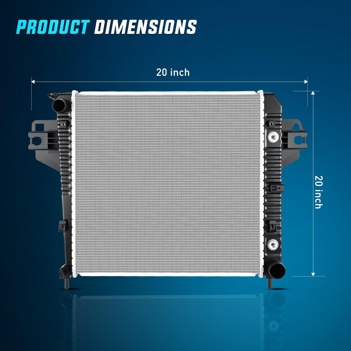 Radiator for Jeep Liberty 3.7L 2002 2003 2004 2005 2006, Engine Coolant Radiator with Oil Cooler, Automatic Transmission, Replace# 52080120AB, CU2481, 2481