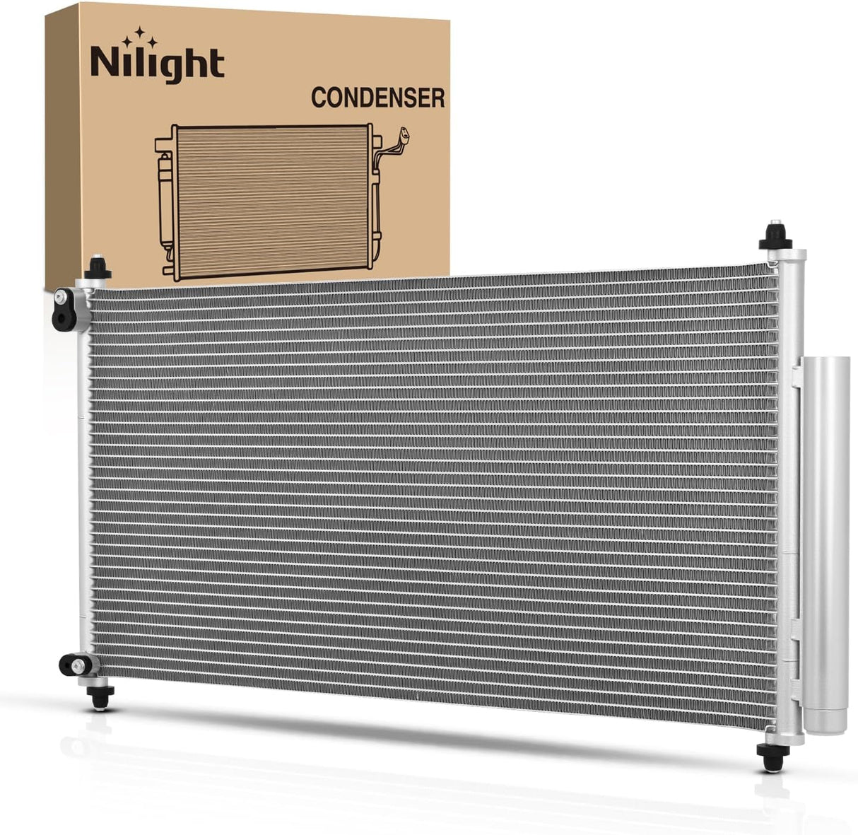 AC Condenser Fit for Honda Civic L4 1.8L 2.4L Coupe 2012 13 14 2015 Air Conditioning A/C Condenser w Receiver Drier Replace#3976, HO3030157, 80110TB0003, 80110TS6H01 Except L4 1.8L CNG Engine