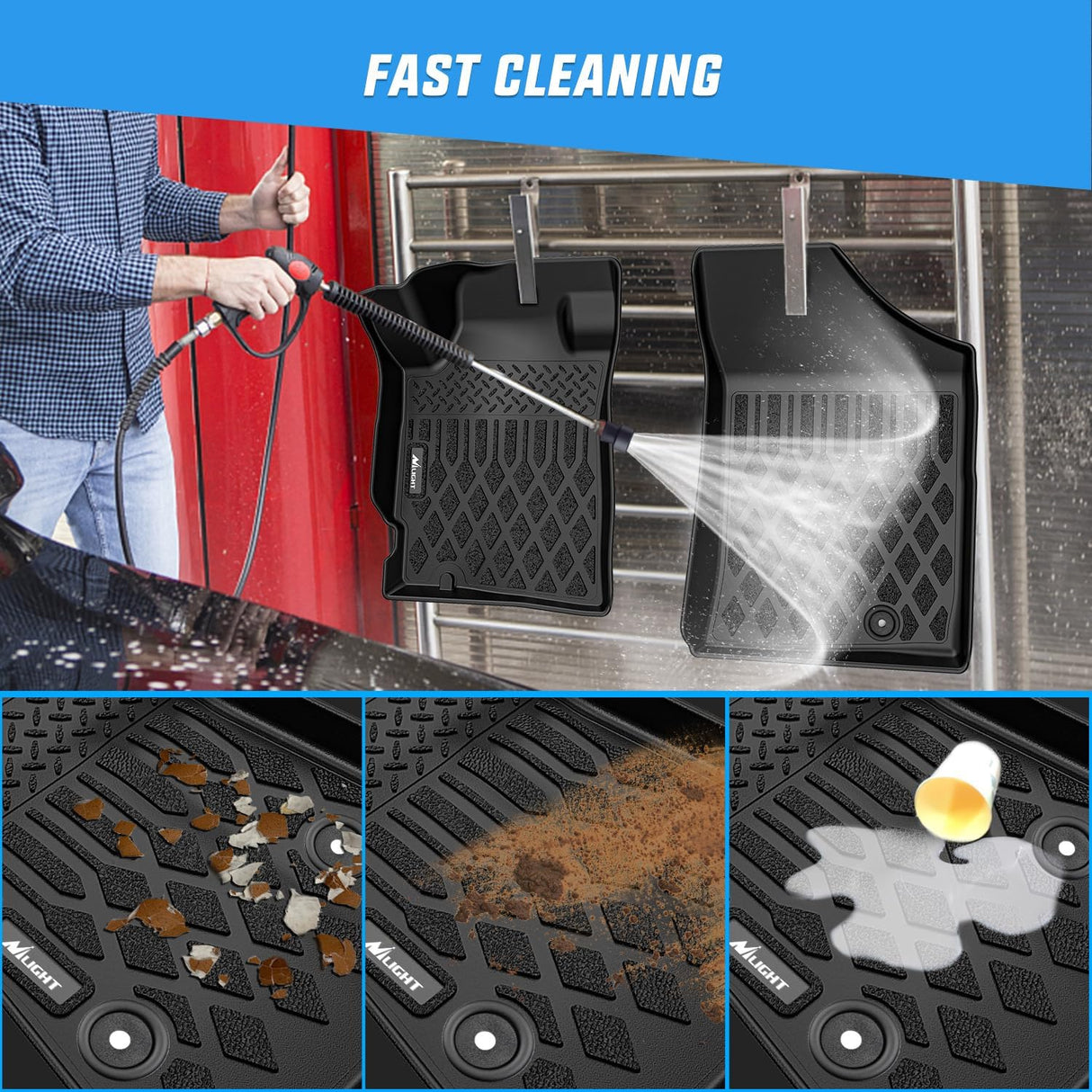 TPE Floor Mats for Nissan Altima 2007 2008 2009 2010 2011 2012 All Weather Custom Fit Heavy Duty Floor Liners