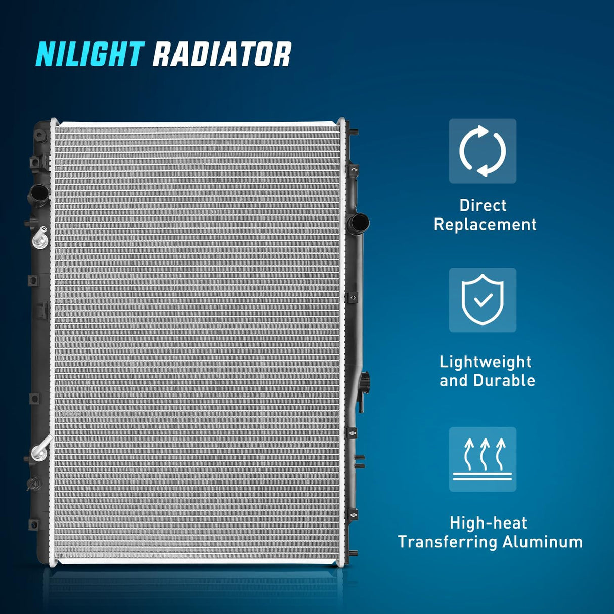 Radiator for Acura MDX V6 3.5L 2003 2004 2005 2006, Honda Pilot V6 3.5L 2005-2008 Automatic Transmission, Engine Coolant Radiator Replace# 19010RDJA51, 19010RDJA52