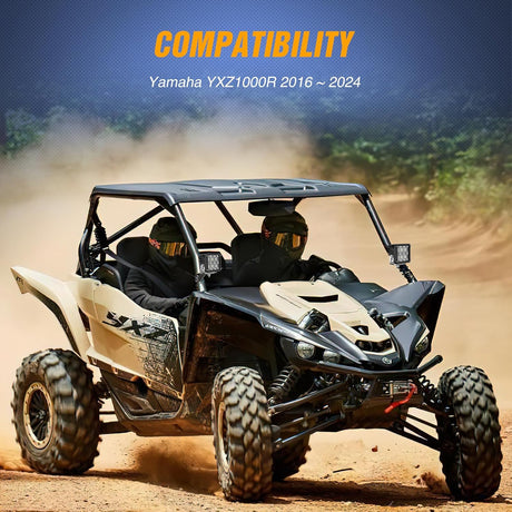Light Bar UTV Front Side A Pillar Hood Mounting Brackets for LED Pods Compatible with Yamaha YXZ 1000R 2016 2017 2018 2019 2020 2021 2022 2023 2024