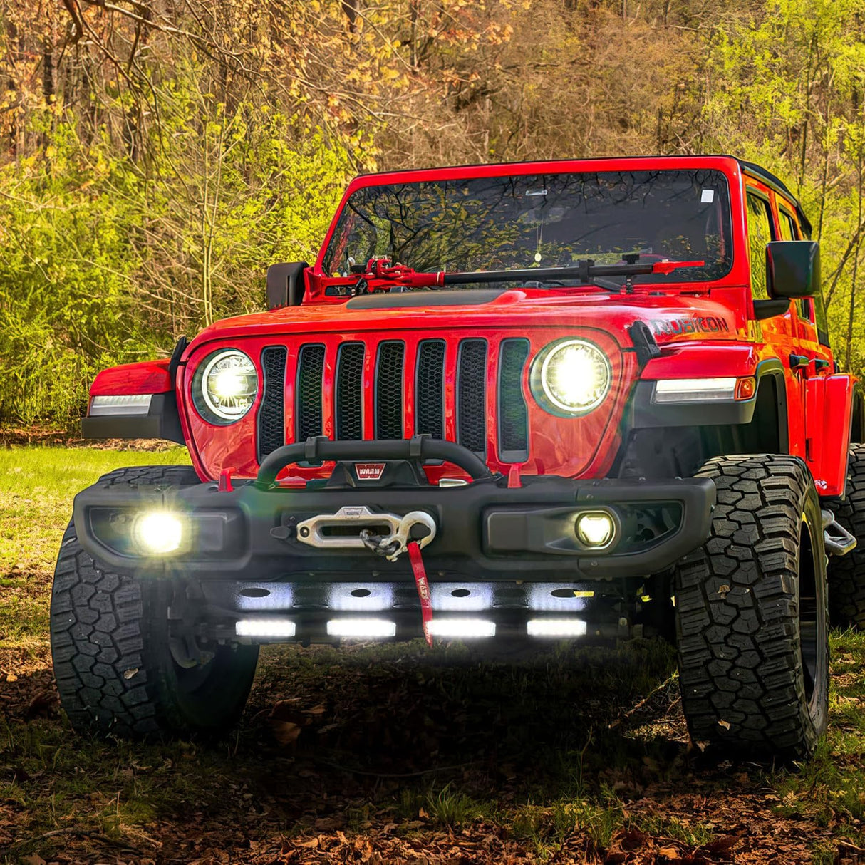 LED Pods 4PCS 18W 6Inch Flood Offroad Fog Light Bar Waterproof with 16AWG POD Lights Wiring Harness Kit for Boat SUV ATV 4WD Car Truck Golf Cart 12V 24V -4 Leads