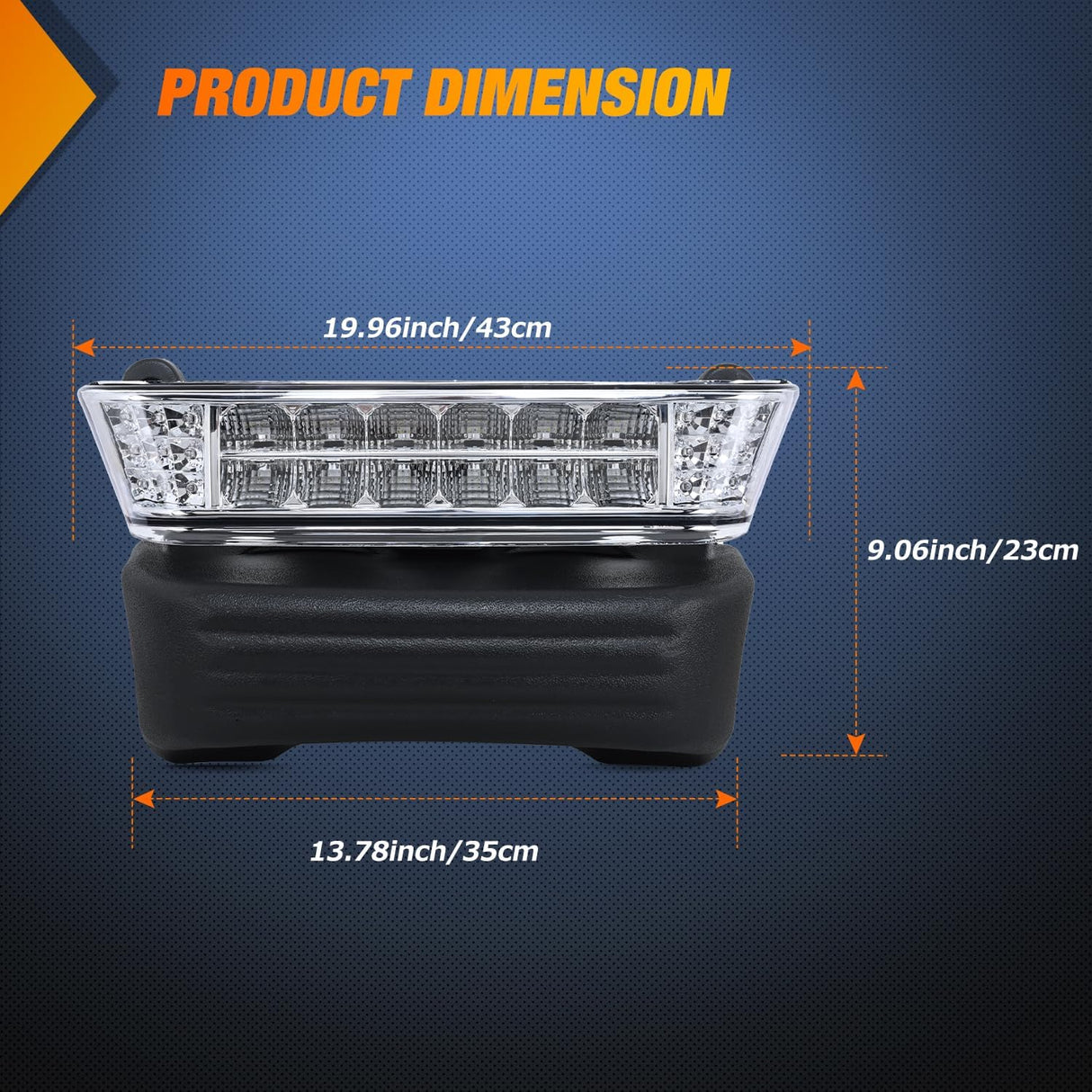 Golf Cart LED Headlight with Bumper Turn Signals Running Lights High Brightness Waterproof Plug and Play 12V for 2004-Up Club Car Precedent Electric Carts