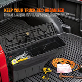 Truck Bed Tool Box Left Drivers Side Truck Tool Box Fit for Dodge Ram 1500 2500 3500 2002-2018 ABS Swing Case Truck Bed Storage Box w Lockable Lid Waterproof Wheel Well Toolbox, without Rambox