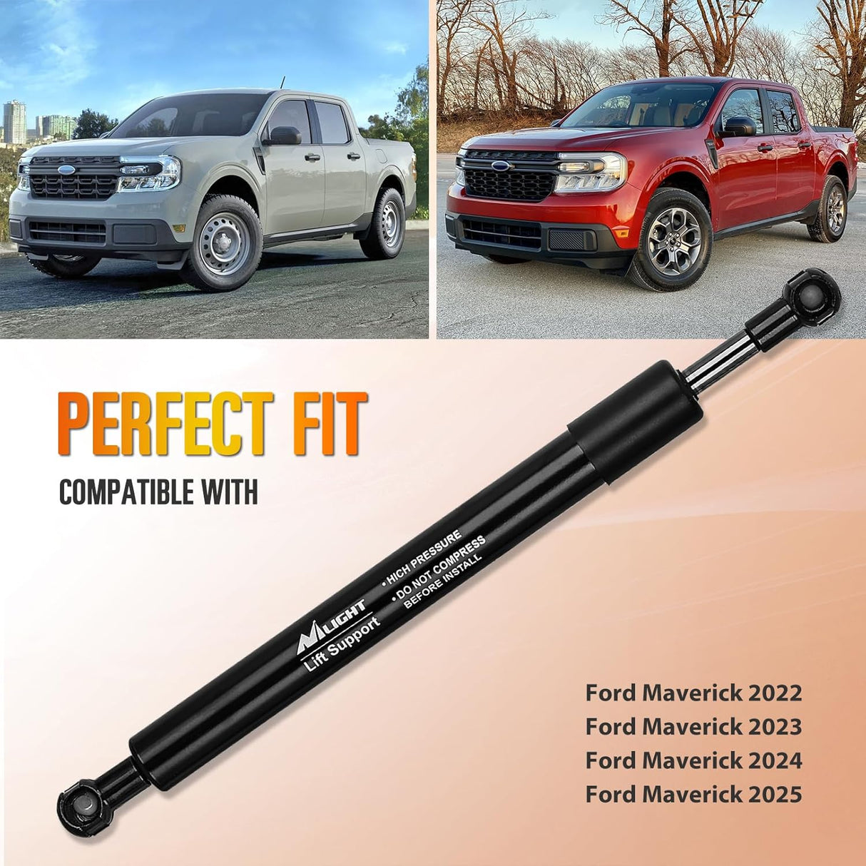Pickup Tailgate Assist Shock Accessories for 22-25 Ford Maverick, Truck Tail Gate Lift Assist Tailgate Shock Damper fit for Maverick 2025 2024 2023 2022