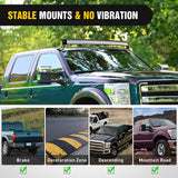 52 inch LED Light Bar Bracket Mounting Upper Windshield Roof Cab Brackets Compatible with Ford F250 F350 4WD 2WD 1999-2015
