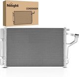 AC Condenser Compatible with Hyundai Elantra L4 1.8L 2011 2012 2013, Kia Forte Koup L4 2.0L Coupe 2013 Air Conditioning A/C Condenser with Receiver Drier Replace# 3967, HY3030146, 976063X000