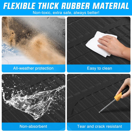 Truck Bed Mat 4.3 FT for 22-25 Hyundai Santa Cruz, TPE Heavy-Duty Pick-up Bed Liner for Hyundai Santa Cruz 2022 2023 2024 2025, Anti-Slip Texture, All Weather Protection