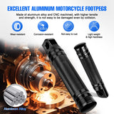 Motorcycle Foot Pegs Fit for Harley Dyna Sportster Forty Eight Road King Motorcycle Passenger Pedals Footpegs CNC Aluminum Billet Pedal Dirt Bike Footpegs Skidding Foot Rests Pegs, Black