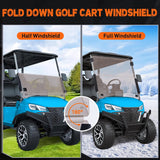 Golf Cart Windshield for Front Window Foldable Windproof UV Protection Compatible with Club Car Precedent Gas or Electric 2004-Up, Scratch and Impact Resistant, Tinted Acrylic
