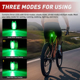 LED Safety Light 4PCS Green Marine Navigation Bike Tail Lights Three Modes Waterproof Reflective Gear Clip On Flash Strobe Indicator Lamp for Night Boating Fishing Cycling Jogging