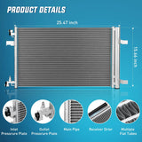 AC Condenser Fit for Chevrolet Malibu 2013 2014 2015 Impala 2014-2020 Cruze 2010-2015, Cadillac 2013-2019, Buick 2010-2017 Air Conditioning A/C Condenser w Receiver Drier Replace#3794,13267649