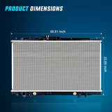 Radiator for Honda Accord 1998 1999 2000 2001 2002, Acura 1999-2001 V6 3.2L 3.0L, Automatic Trans
