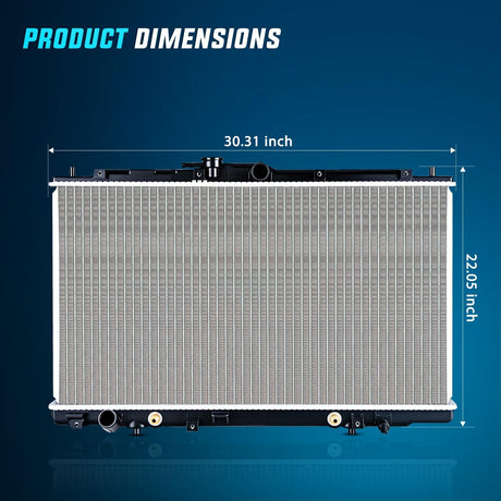 Radiator for Honda Accord 1998 1999 2000 2001 2002, Acura 1999-2001 V6 3.2L 3.0L, Automatic Trans