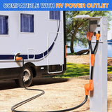 RV Parts 15 Amp 30 Amp to 50 Amp RV Y Splitter Adapter Cord 5-15P TT-30P Male Plug to 14-50R Female Receptacle Heavy Duty Electrical STW Wire Waterproof Cord for RV Camper Van Trailer
