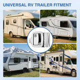 RV Door Lock Replacement with Paddle Deadbolt 100% Zinc Alloy Entry Locks Handle Latch 4 Keys Heavy Duty Enclosed Camping Locking Kit Fits RVs Campers Travel Trailers Horse Cargo Haulers