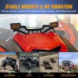 Shock Tower 10-14 Inch Light Bar UTV Front Side Hood Lights Mounting Brackets Compatible with Can-Am Maverick X3 and Max X RS Turbo R 2017 2018 2019 2020 2021 2022 2023 2024