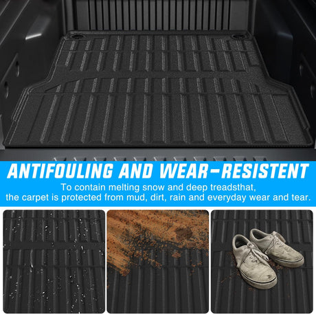 Truck Bed Mat 4.3 FT for 22-25 Hyundai Santa Cruz, TPE Heavy-Duty Pick-up Bed Liner for Hyundai Santa Cruz 2022 2023 2024 2025, Anti-Slip Texture, All Weather Protection
