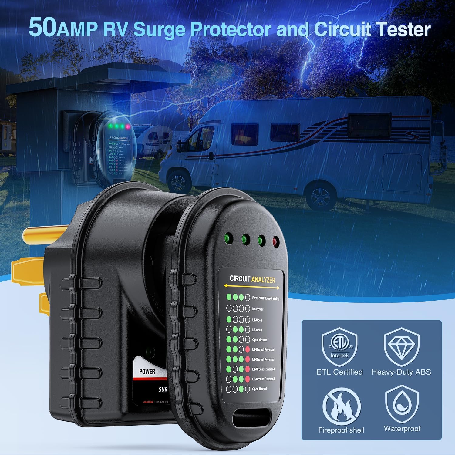 50Amp RV Surge Protector Circuit Tester Nilight