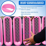 Grill Inserts fit for Jeep Wrangler Front Grille Mesh Inserts & Headlight Cover Set for JK JKU Unlimited Sports Sahara Freedom Rubicon 2007-2018 Clip-in Trim Exterior Accessories Pink 9 Pcs