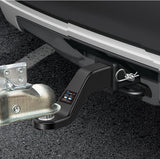 Trailer Hitch Ball Mount Fits 2-1/2 Inch Receiver Square | with 5/8 Inch Hitch Pin Clip 15000 lbs 4 Inch Drop, 2-1/2 Inch Rise, 1-1/4-Inch Hole, Gloss Black Powder Coat