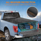 Soft Tri-fold Truck Bed Tonneau Cover Compatible with Ford F150 2015 2016 2017 2018 2019 2020 2021 2022 2023 2024 2025-5.5ft
