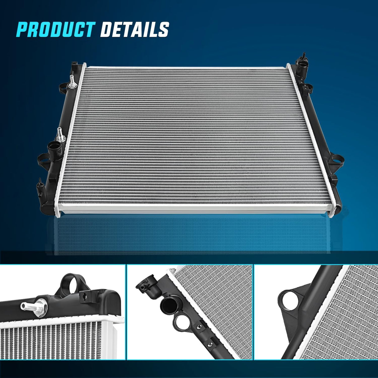 Radiator for Toyota 4Runner 2003 2004 2005 2006 2007 2008 2009, FJ Cruiser V6 4.0L 2007 2008 2009 2010 2011 2012 2013 2014 with Transmission Oil Cooler Replace# 1640031461