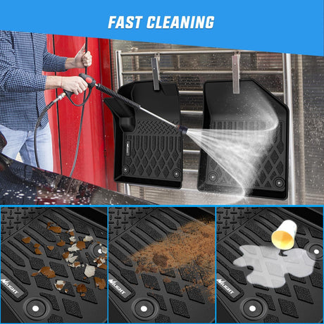 TPE Floor Mats for Jeep Cherokee 2015 2016 2017 2018 2019 2020 2021 2022 2023 All Weather Custom Fit Heavy Duty Floor Liners