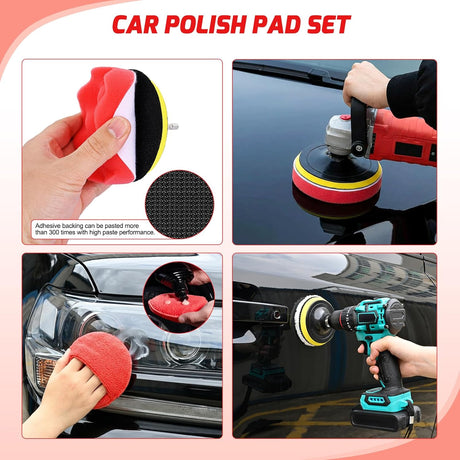 Automotive Tools 27PCS Car Detailing Kit Auto Cleaning Tools Wash Set with Storage Carry Bag Home Use for Interior Exterior Deep Clean Polish Car Care Windshield Dashboard Seat Air Vents Wheels Tires, Red