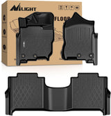 TPE Floor Mats for Nissan Titan 2017-2021 / TitanXD Crew Cab 2016 2017 2018 2019 2020 All Weather Custom Fit Heavy Duty Floor Liners