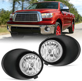 Fog Light Assembly Compatible with 2007 2008 2009 2010 2011 2012 2013 Toyota Tundra 2008-2011 Toyota Sequoia w/Metal Bumper Model Clear Lens Driver and Passenger Side