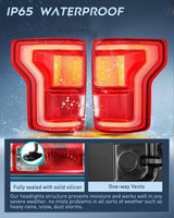 Taillight Assembly Compatible with 2015 2016 2017 Ford F150 Rear Tail Light with Blind Spot Lamp Replacement LED OE Style Module NOT Included Drive and Passenger Side