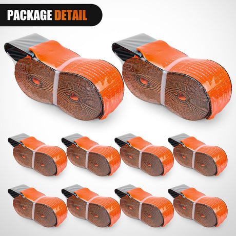 4in ¡Á 30in Orange Truck Straps 10 Packs Nilight