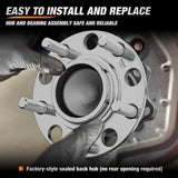 Rear Wheel Bearing and Hub Assembly for Jeep Patriot 2007-2017, Compass 2007–2016 & 2017 MK (FWD), Dodge Caliber 2007–2012, Avenger 2008-2014, Chrysler 200 2011-2014, 512332-2Pack